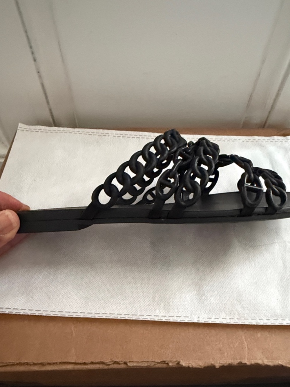 Hermes chaine d'ancre rubber sandal black size 39- US 8 - Picture 9 of 9